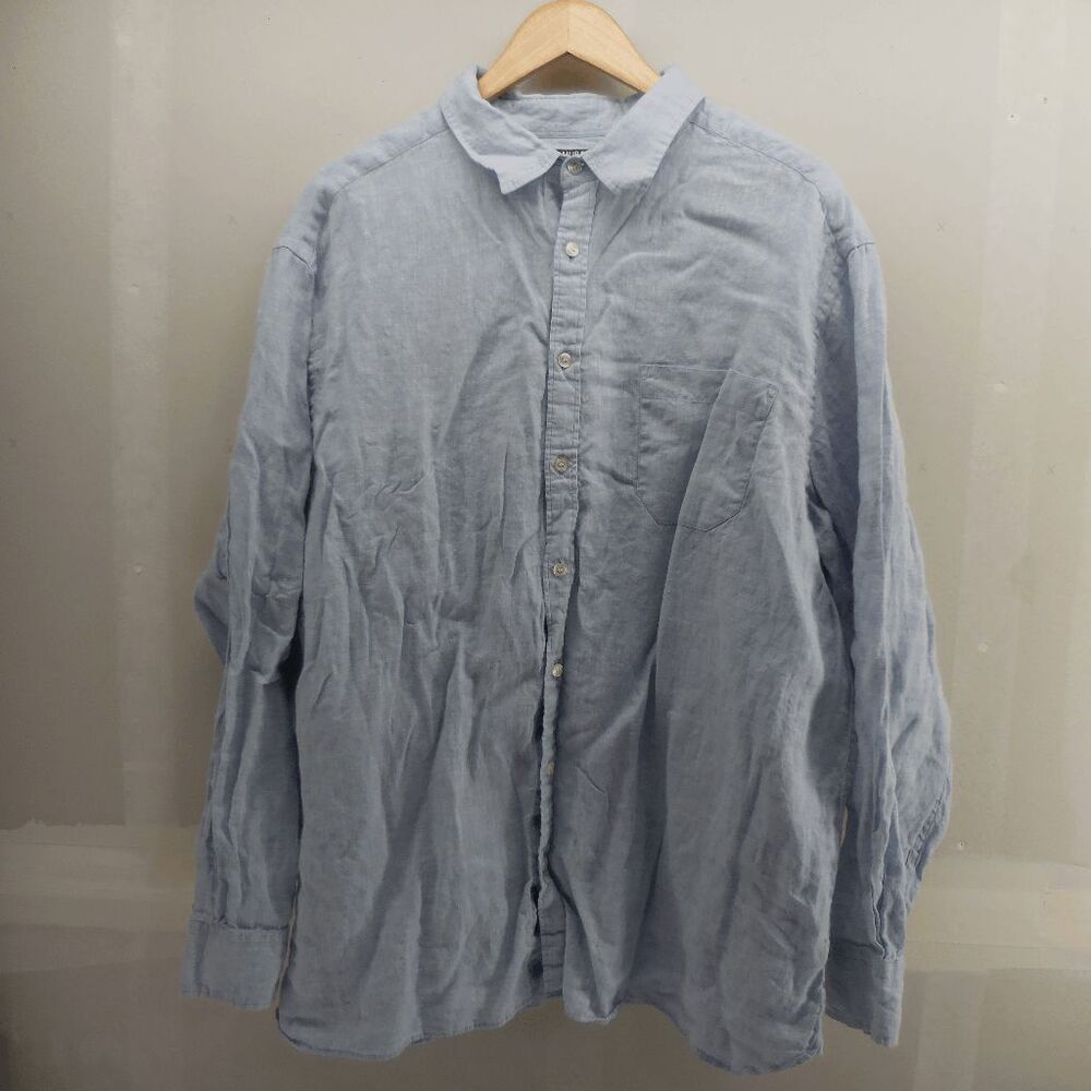 Murano 100% Linen Mens 2X Spead Collar Shirt Summer Cool Casual Beach Shirt